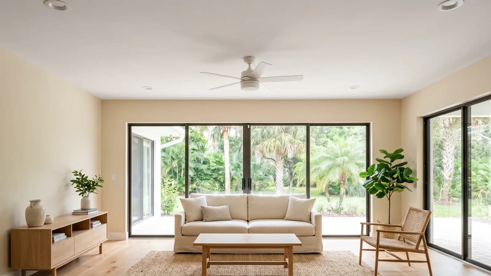Concept of a smooth finished ceiling